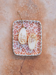 SMALL GOLD MULTICOLOR FLOWER TRAY