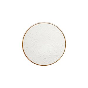 ASSIETTES EMPREINTE BLANC GOLD