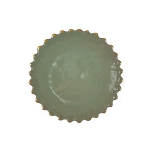 PLATE TAZZA SAGE GOLD