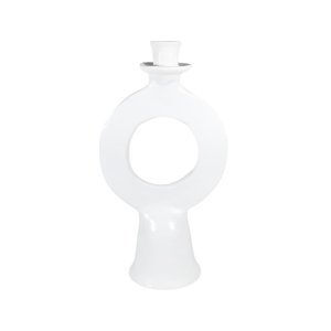 CANDLEHOLDER TADELAKT TRIANGLE WHITE