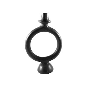 BLACK RING TADELAKT CANDLEHOLDER