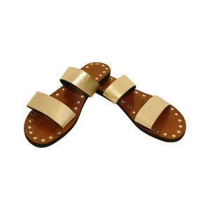 GOLD OR SILVER LEATHER SANDALS