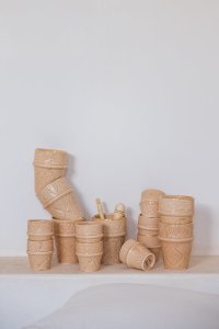 2 CUPS GOLD SAND FOOTPRINT