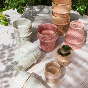 BERDI CUP GREEN ALMOND GOLD PRINT