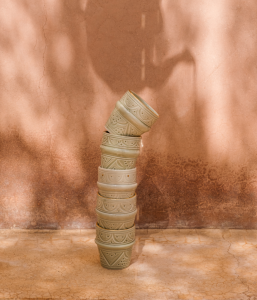 NESPRESSO CUP GREEN ALMOND GOLD PRINT